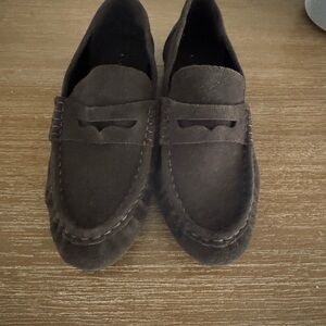 Tahari Black Suede Women's Penny Loafers